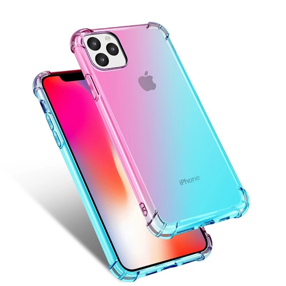 iPhone 11/Pro/Pro Max Pink Turquoise Blue case